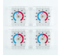 4 Pcs Outdoor Thermometers Weatherproof, Window Thermometer Outdoor Stick On, Self Adhesive Window Door Digital Thermometers with Accurate Temperature Reading for Outside Use