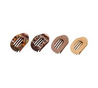 4 PCS Oval Hair Grip Set, Oval Acrylic Hair Claw, Flat Hair Claw Vintage Claws Clip Curved Design Strong Hold, Hair Barrettes Alligator Clip, Gifts for Women and Girls (Set D)