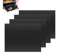 4 Pcs Oven Mats for Bottom of Oven, Oven Shelf Protectors, Oven Liners for Fan Assisted Ovens, Non-Stick Oven Mats for Bottom of Oven, 40x50cm Reusable Heat Resistant Silicone Grill Mats