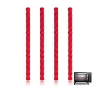 4 Pcs Oven Shelf Protectors,Guards Inside The Rack Covers,Shields Silicone Heat Resistant Child Safety Protection Toaster Baking Edge,Protect Against Burns and Scars,Prevent Hand/Arm Hurt(Red)