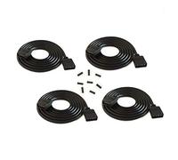 4 pcs/Pack Black 2M 6.56ft 4 Color RGB Extension Cable LED Strip Connector Extension Cable Cord Wire 4 Pin LED Connector for SMD 5050 3528 2835 RGB LED Light Strip ，RGB Wire，RGB Extension Cable