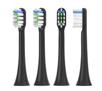 4 Pcs/Pack Replacement Brush Heads,Compatible for SOOCAS V1/X1/X3/X5 Electric Toothbrush Soft Bristle Nozzles(Black)