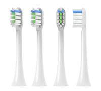 4 Pcs/Pack Replacement Brush Heads,Compatible for SOOCAS V1/X1/X3/X5 Electric Toothbrush Soft Bristle Nozzles(White)