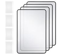 4 Pcs Page Book Magnifying Sheet 3X Handy Size Magnifier Bookmark Card Clear Lightweight Magnifier Flat Plastic Optical Fresnel Lens for People with Low Vision Seniors Reading Small Prints (8)