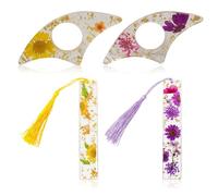4 Pcs Page Holder Dried Flower Page Holder Book Opener Holder Book Reading Accessories for Readers Lovers Bookworm Bookmarks