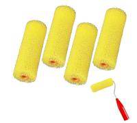 4 Pcs Paint Roller Cover Nap 4 Inch Mini Resilient Sponge Brush Texture Sponge Paint Roller Cover for Household Wall Painting Treatment,Paint Roller Cleaner,Plaster Roller