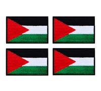 4 PCS Palestine Flag Iron On Patch National Palestinian Flag Tactical Embroidered Military Emblem Sew On Applique Badge Patches for Clothing Jacket Jeans Hat Bag Pants Backpack Costume T-Shirt Jersey