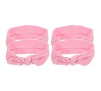 4 Pcs Pet Dog Headband with Large Bow for Festivals and Occasions | Elastic Cloth Design, Cute Pink Style, Dress up Grooming Accessory, for Horses and Rabbits