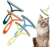 4 PCS Pet Hair Remover Portable Double Sided Plastic Brush Lint Remover Dog & Cat Fur Scraper Tool Reusable Cleaning Brush for Pet Hair for Carpet Sofa Clothes Bedding Furniture
