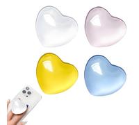 4 PCS Phone Grip With Expanding Kickstand, 3D Phone Socket with Heart Support Base Extendable Holders Stick on PHone Stand for Phones, Apply to Extendable Base Phones Finger Holder Grip