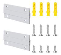 4 PCS Picture Frame Hanging Z-Clamps,Z-Shaped Metal Interlocking Bracket Set, French Cleat for Hanging Mirrors, Pictures, Shelves, Whiteboards, and Art Frames (4 Inch)