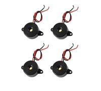 4 Pcs Piezo Electronic Buzzer 3-24V Tone Active Alarm Electronic Buzzer Alarm Sounder with Wire Leads 100mm for Physics Circuits Continuous Sound