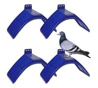 4 PCS Pigeons Rest Stand,Reusable Plastic Pigeon Perch,Non-slip Plastic Dove Support,Birdcage Accessories for Pigeon,Parrot and Other Birds,20 X 10 X 12 cm,Blue