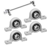 4 Pcs Pillow Block Bearing 10mm Flange Bore Bearing Pillow Zinc Alloy Housing Bearings Mounted Support for Axis Shaft Machine 3D Printer