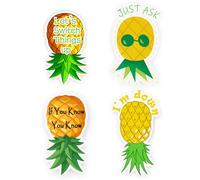 4 Pcs Pineapple Magnets Upside Down Pineapple Magnets Cruise Door Decorations for Cabin Door Summer Party Car Accessories Carnival Cabin Refrigerator Decor