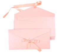 4 Pcs Pink Envelopes, Gift Envelopes, Gift Envelope, Durable Gift Card Envelopes 22 * 11 Luxury Mailing Envelopes for Festival Party Invitations Greeting Cards Gift Cards (Pink)