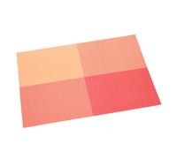 4 Pcs Placemats for Dining Table,Place Mats Heat-Resistant Non-Slip Washable and Easy to Cut Set of Place Mat,Orange Red