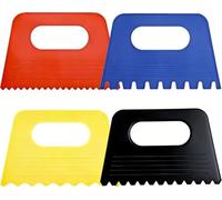 4 PCS Plastic Paint Scraper Tool Kit - Non Scratch Art Scrapers for DIY Graffiti, Oil Painting, Acrylic, Canvas, Pottery and Plaster Textured Art - Creative Early Learning Tools for Artists