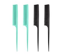 4 Pcs Plastic Rat Tail Combs Fine Tooth Hair Styling Combs with Parting Tip Heat Resistant Teasing Comb Hair Detangling Comb for Hairdresser
