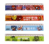 4 Pcs Plastic Ruler, 15 cm Transparent Rulers Straight Ruler Instrument, Precision Measurement with Metric and Inch Scale for School Office Home, Cartoon Ruler