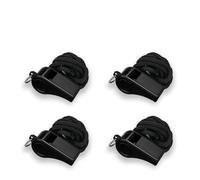4 PCS Plastic Sports Whistles with Lanyard, Durable Abs Plastic, Natural Cork Pea, Crisp Sound, Ideal for Coaches, Referees, Lifeguards and Outdoor Training, Coach Whistle with Lanyard