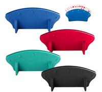 4 PCS Playing Cards holder, Hands Free Playing Card Storage Box,Little Hand Card Stands Card Game Accessory Blue Plastic Standing Fan Shaped Playing Card Holder for Kids Adults, Senior(4 color)
