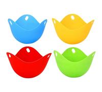 4 PCS Poached Egg Moulds,Silicone Reusable Poached Egg Maker,BPA Free with Hanging Eye,Eggs Poacher,Eggs Poacher Cups,for Microwave Stovetop,Boiling Water,for Easy Removal from Hot Pans and Mess Free
