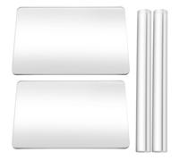 4 Pcs Polymer Clay Roller Tools, 2 Acrylic Clay Roller with 2 Clear Board, Round Tube Polymer Acrylic Rolling Pin for Art Craft DIY