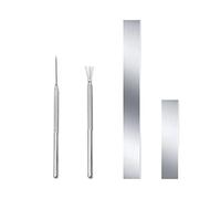 4 Pcs Polymer Clay Tools, 2 Pcs Flexible Clay Cutter Blade 1 Pcs Clay Needle 1 Pcs Feather Wire Texture Detail Tool for Clay Pottery Ceramic Shaping Modelling Sculpting DIY Crafts (Silver 4 Pcs)