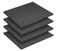 4 Pcs Polyurethane Foam Sheet - Tool Box Foam Inserts - 40 x 30 x 1.27CM Cuttable Inserts for Tool Box Organisation, Flight Cases, DIY Storage Systems (4PCS-40x30x1.27cm)