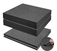 4 PCS Polyurethane Tool Box Pick and Pluck Foam Inserts, 40x30CM Pre-Cut Cube Foam(1cm/4cm Thick) for Tool Box Storage, Board Game Box & Case Organization