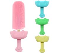 4 Pcs Popsicle Holders,Viceda Reusable Cat-Shaped Ice Lolly Holder in 4 Colours, Leak Proof Drip Free Design for Kids Playtime,Cute Popsicle Holder for Summer Parties and Outdoor Adventures