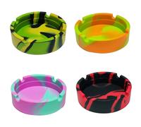 4 Pcs Portable Ashtray Set, Ash Trays Outdoors Washable Round Ash Tray Set Cool Utility Ashtray For Home, Office, Outdoor, Restaurant, Indoor And More