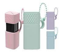 4 Pcs Portable Silicone Lip Gloss Case Holder Organizer Case for Perfume