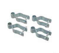 4 Pcs Post Female Hinges 5/8 Pintle Chain Link Fence Gate Post Hinge Galvanized Pressed Steel Heavy Duty Mounting Set with Bolts and Nuts for Secure Rust Resistant Gate Support