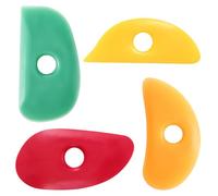4 Pcs Pottery Ribs, Soft Rubber/Silicone Pottery Ribs for Pottery Tools for Shaping, Trimming and Throwing Clay, Flexible Sculpting Mud Tool Kit (Colorful)