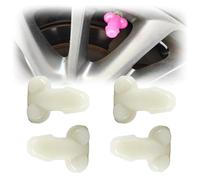 4 PCS Prank Tire Valve Stem Caps Funny Airtight Dust Proof Covers Anti-Rust Valve Stem Cover, Car Wheel Tire Exterior Accessories for All Cars, SUV, Bike, Trucks, Motorcycles (White)