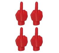 4 Pcs Prank Tire Valve Stem Caps, Funny Middle Finger Car Tire Valve Caps, Dust Proof Covers Valve Stem Caps Dust Cover Fits Cars, Trucks, Bikes, Motorcycles Wheel
