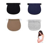 4 Pcs Pregnancy Belt,Support,Waist Extender for Trousers,Band,Waistband,Trouser,Extenders Women,Maternity,Pants Adjustable,Elastic Button for Jeans,Pregnant,No Sewing Instant Pant,Extension,Dress