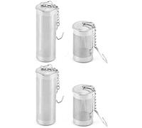 4 Pcs Premium Loose Leaf Tea Strainer | Food-Grade Stainless Steel Brewing Filter for Pots & Mugs | Reusable Fine Mesh Infuser Filter