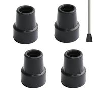 4 Pcs Premium Walking Stick Rubber Ends - Anti-Slip, Durable Ferrules for Canes & Crutches, Universal Fit 19mm, Ideal for Seniors, Hiking & Rehabilitation