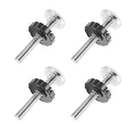 4 Pcs Pressure Mounted Baby Gates Threaded Spindle Rods M10 *10cm Walk Thru Gates Accessory Screw Bolts Kit for Baby Safety Gates Pet Dog Gate Stair Gates(Black)