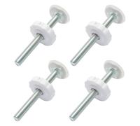 4 Pcs Pressure Mounted Baby Gates Threaded Spindle Rods M10 *10cm Walk Thru Gates Accessory Screw Bolts Kit for Baby Safety Gates Pet Dog Gate Stair Gates(White)