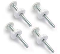 4 Pcs Pressure Mounted Baby Gates Threaded Spindle Rods M10 Walk Thru Gates Accessory Screw Bolts Kit for Baby Safety Gates Pet Dog Gate Stair Gates(White)