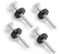 4 Pcs Pressure Mounted Baby Gates Threaded Spindle Rods M10 Walk Thru Gates Accessory Screw Bolts Kit for Baby Safety Gates Pet Dog Gate Stair Gates(Black)