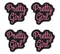 4 Pcs Pretty Girl Embroidered Applique Iron On Sew On Patch