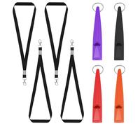 4 Pcs Professional Dog Whistles for Recall Plastic Dog Training Whistles With Lanyard Dog Training Whistle High Pitch Whistle - Dog Whistle To Stop Barking Adjustable Dog Whistles For Barking Recall
