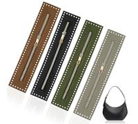 4 PCS PU Leather Zipper, 27x5.5cm Zips for Sewing, Handmade Bag Zippers Leather Bulk Close Zipper Frame Zippers Replacement Parts for Bag DIY Craft Crochet Sewing 4 Colors