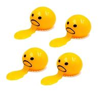 4 PCS Puking Egg Yolk Stress Ball Toy,Vomiting Egg Yolk Stress Ball Toy,Sucking Lazy Egg Yolk,Vent Stress Tricky Game Relief Toys