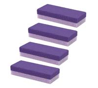 4 PCS Pumice Stone for Feet, Double Sided Foot Peeling Stone, Dual Color Foot Washer, Hard Skin Callus Remover, Foot Care Tool, Suitable for Home, Beauty Salon (Purple)